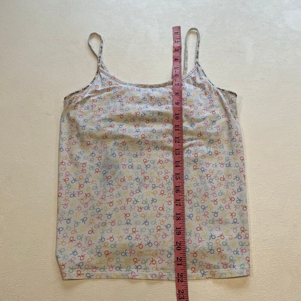 Calvin Klein Sleepwear Cami & Shorts Pajama Set Women Size M Multicolor CK Print - Picture 4 of 10